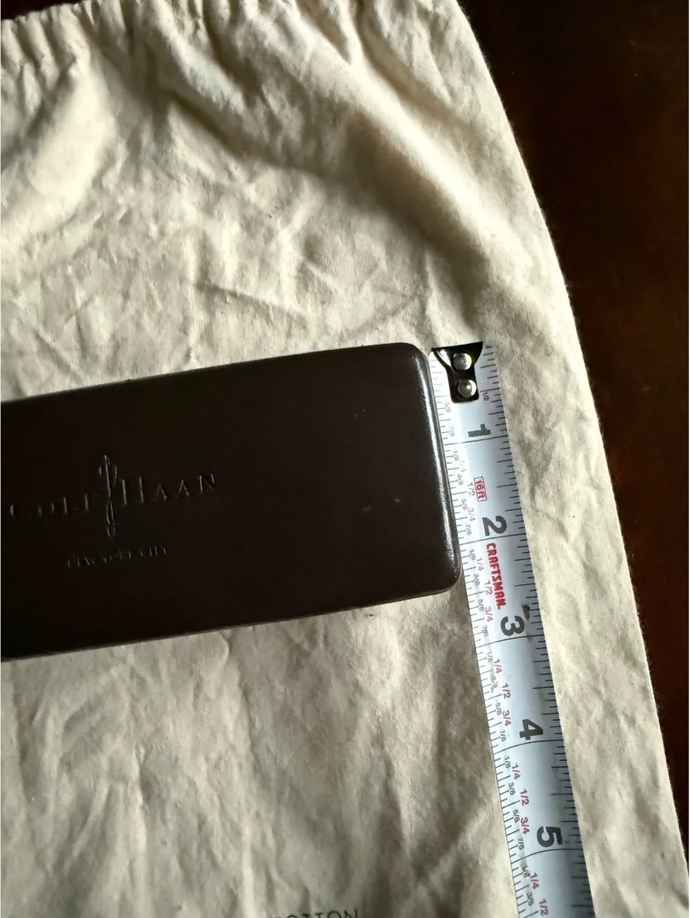 Cole Haan New York City Brown Leather Eyeglass Case